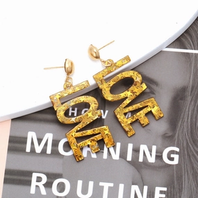 Wholesale LOVE Letter Acrylic Earrings