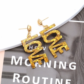 Wholesale LOVE Letter Acrylic Earrings