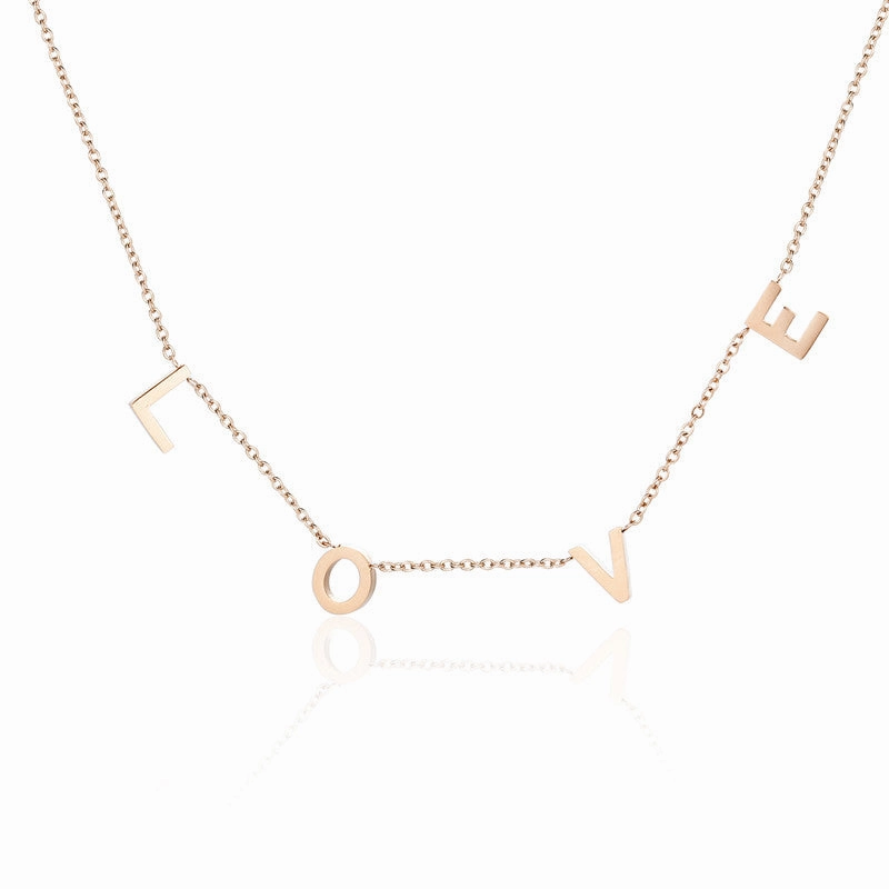 Wholesale LOVE MAMA NANA Mother's Day Gift Titanium Steel Necklace