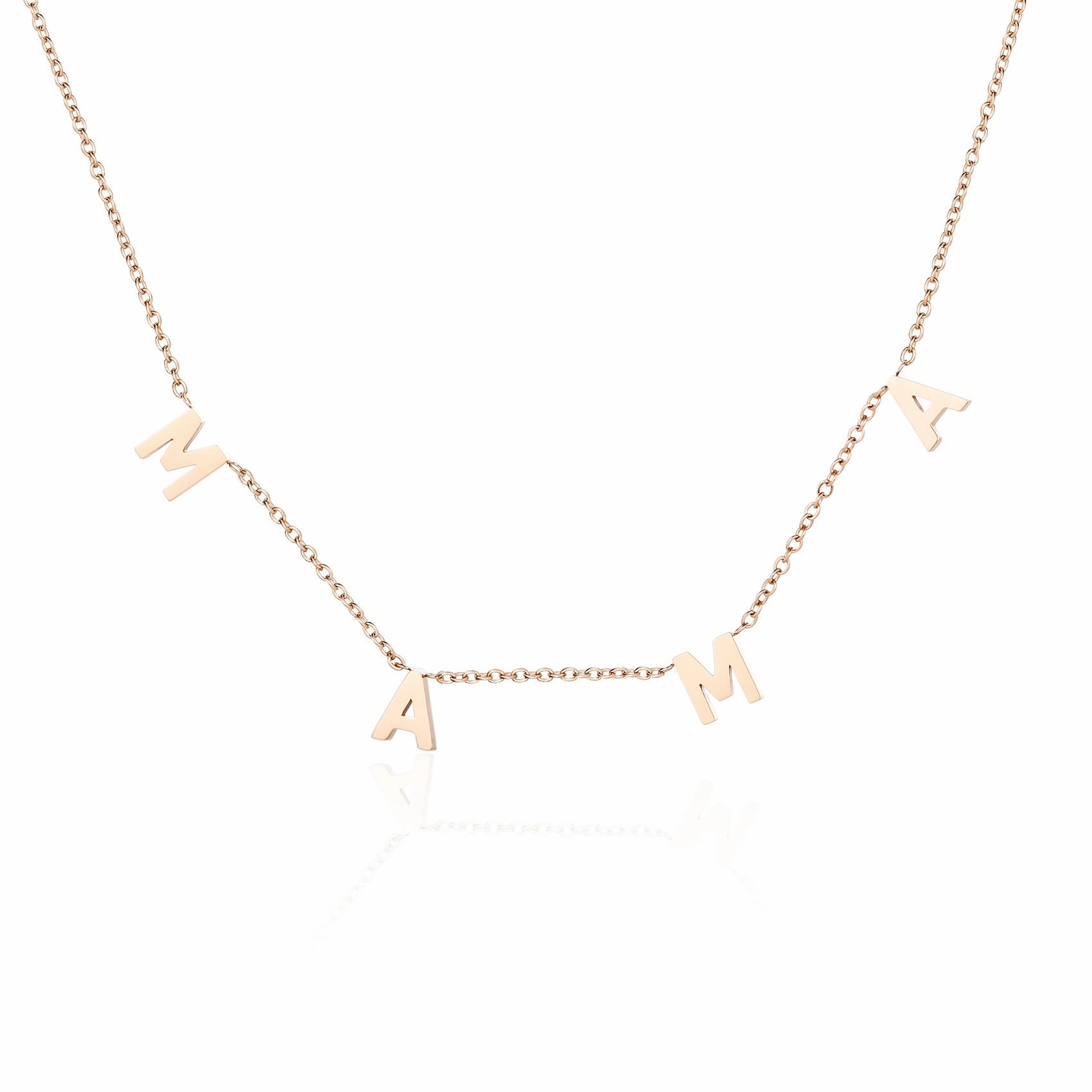 Wholesale LOVE MAMA NANA Mother's Day Gift Titanium Steel Necklace
