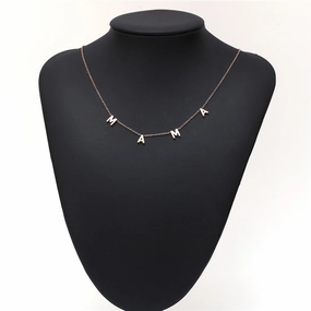 Wholesale LOVE MAMA NANA Mother's Day Gift Titanium Steel Necklace