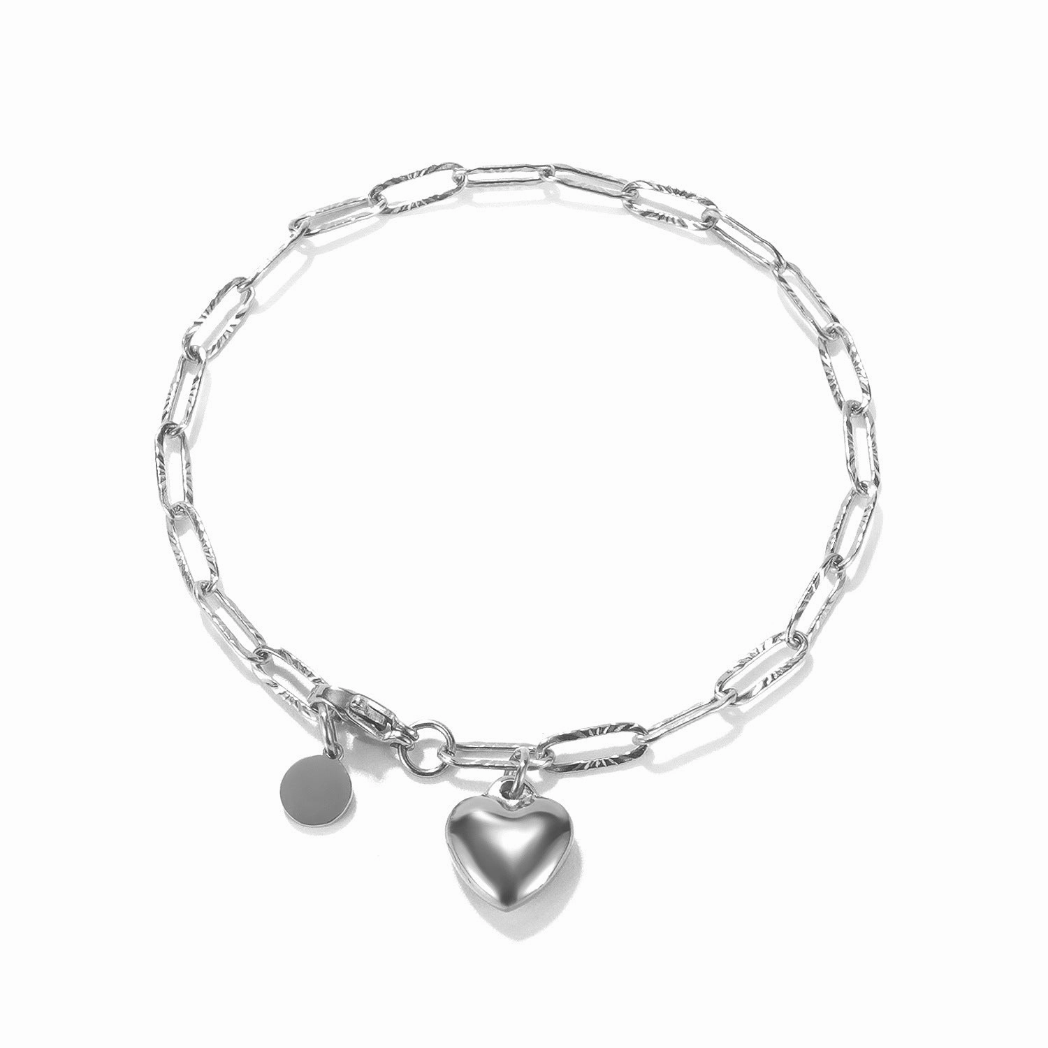 Wholesale Love Medal Pendant Stainless Steel Bracelet