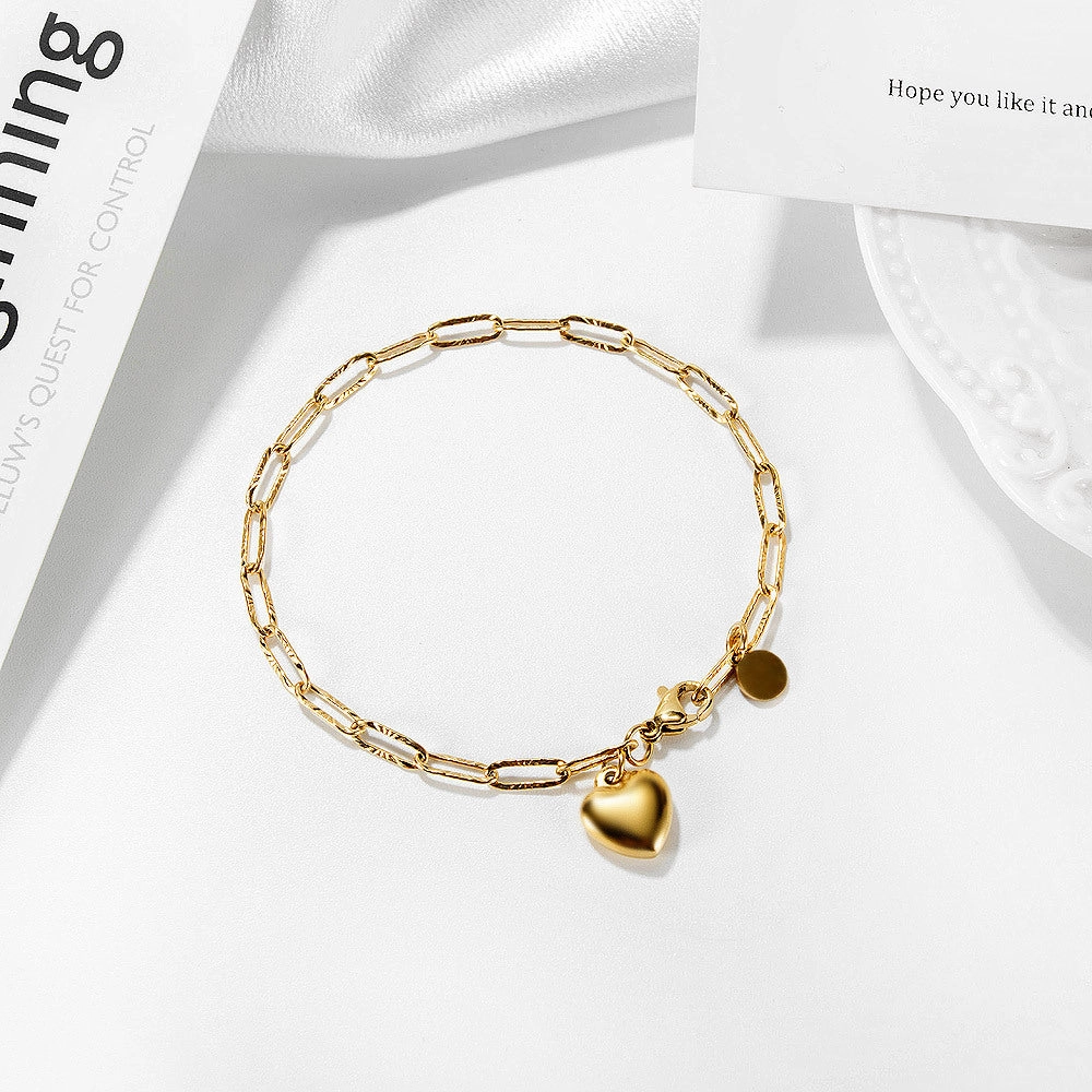 Wholesale Love Medal Pendant Stainless Steel Bracelet