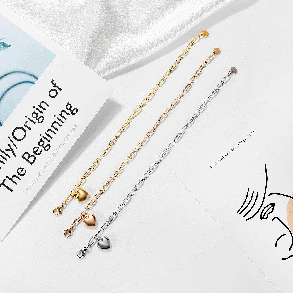 Wholesale Love Medal Pendant Stainless Steel Bracelet