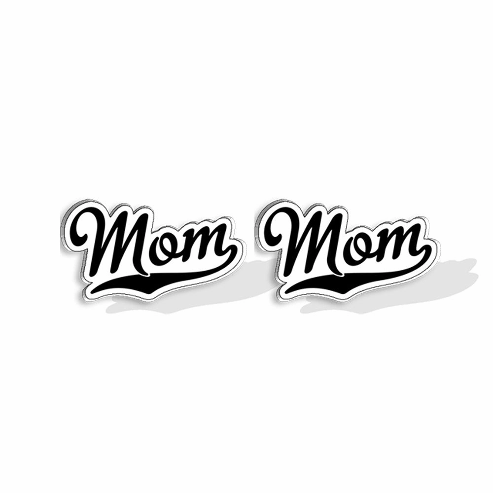 Wholesale LOVE MUM Stud Earrings Acrylic Earrings
