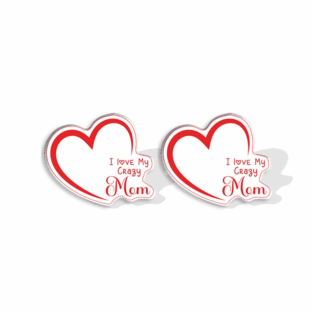 Wholesale LOVE MUM Stud Earrings Acrylic Earrings