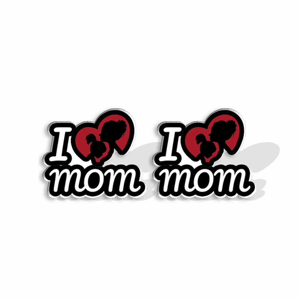 Wholesale LOVE MUM Stud Earrings Acrylic Earrings