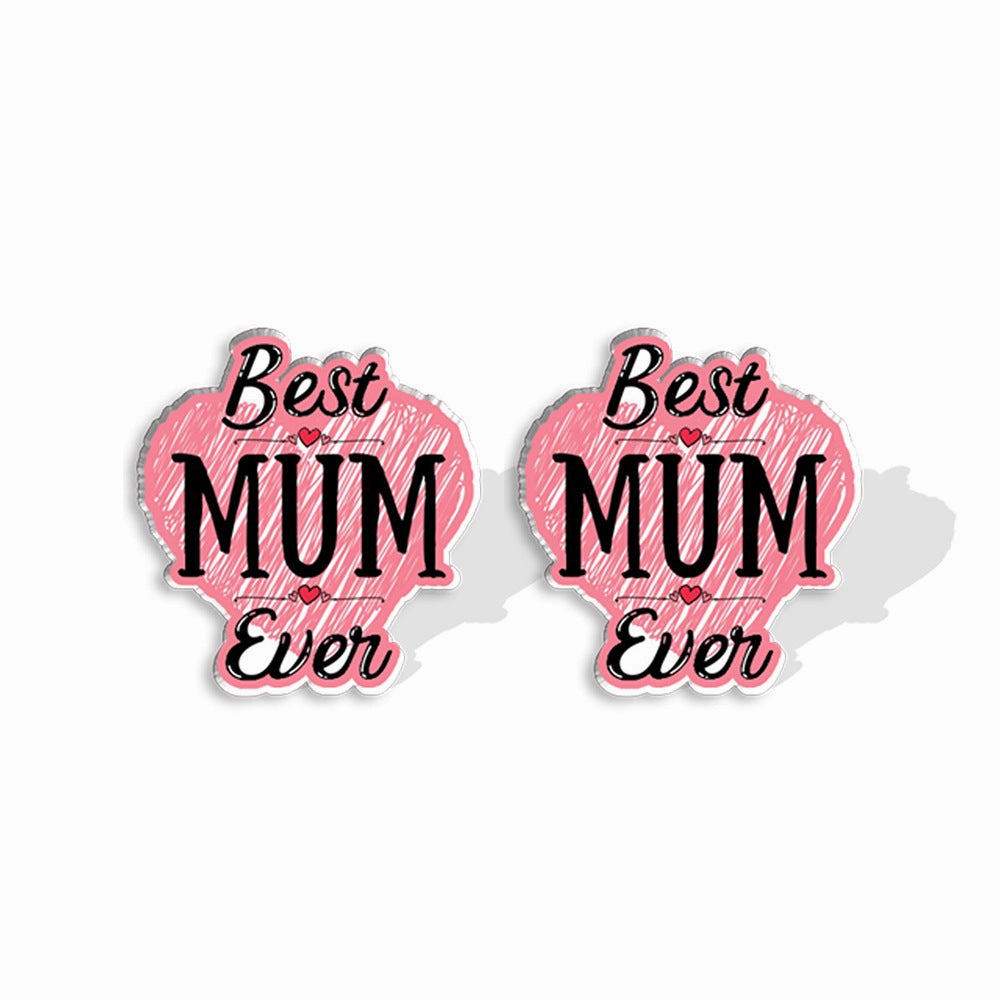 Wholesale LOVE MUM Stud Earrings Acrylic Earrings