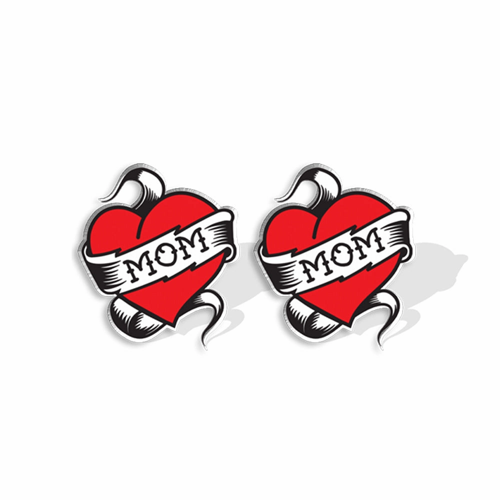 Wholesale LOVE MUM Stud Earrings Acrylic Earrings