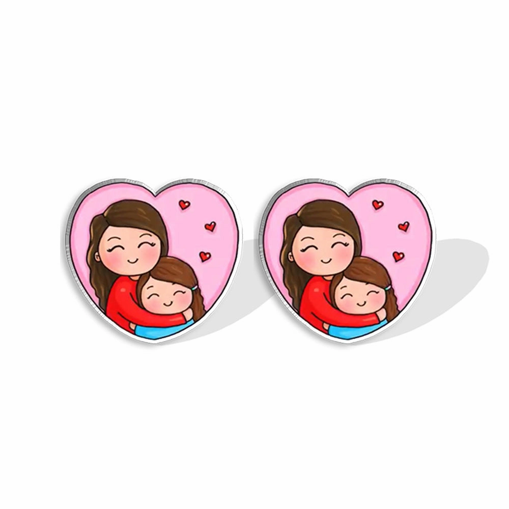 Wholesale LOVE MUM Stud Earrings Acrylic Earrings