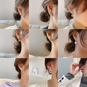 Wholesale Love Pearl Alloy Earrings