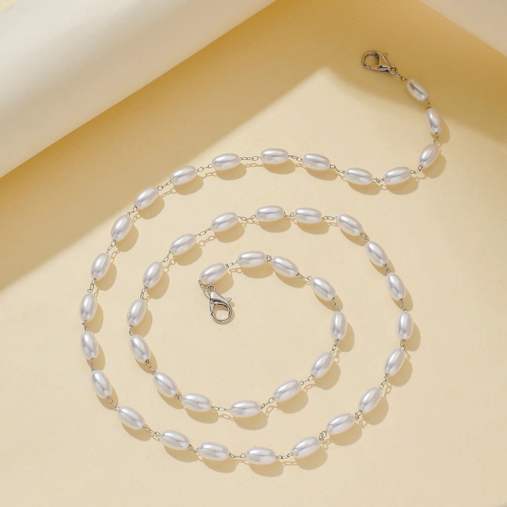Wholesale Love Pearl Hanging Neck Glasses Chain
