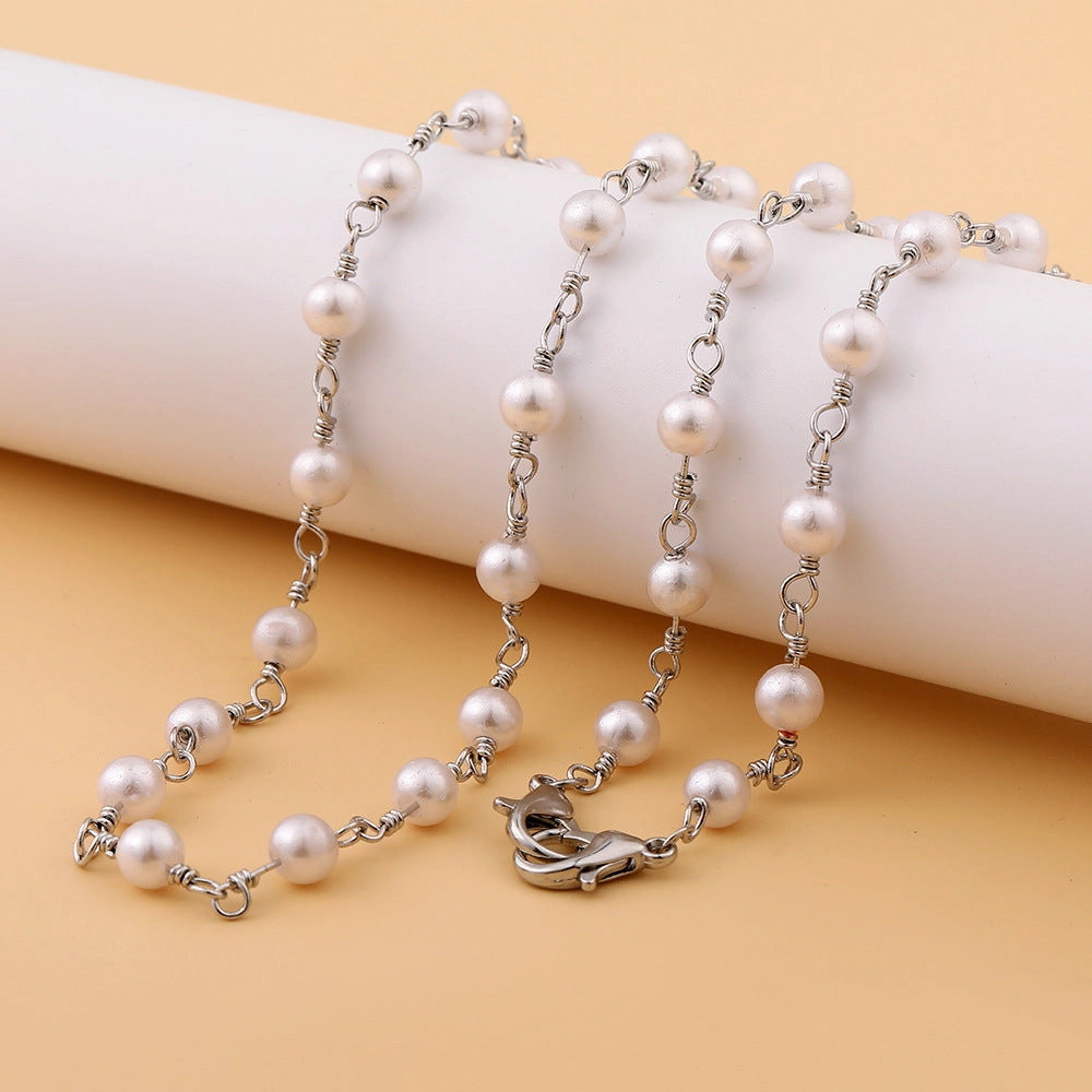 Wholesale Love Pearl Hanging Neck Glasses Chain