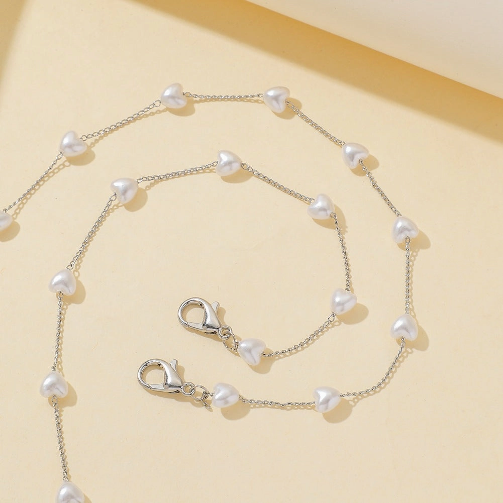 Wholesale Love Pearl Hanging Neck Glasses Chain