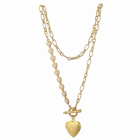Wholesale Love Pearl Stainless Steel Chain Necklace OLY-NE-ChunN003