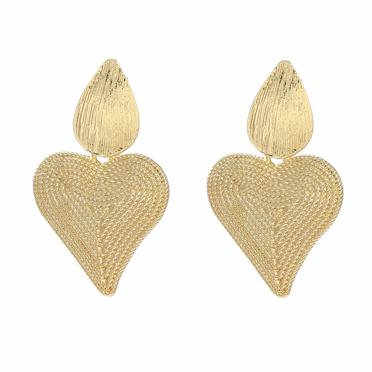 Wholesale Love Shaped Alloy Metal Earrings