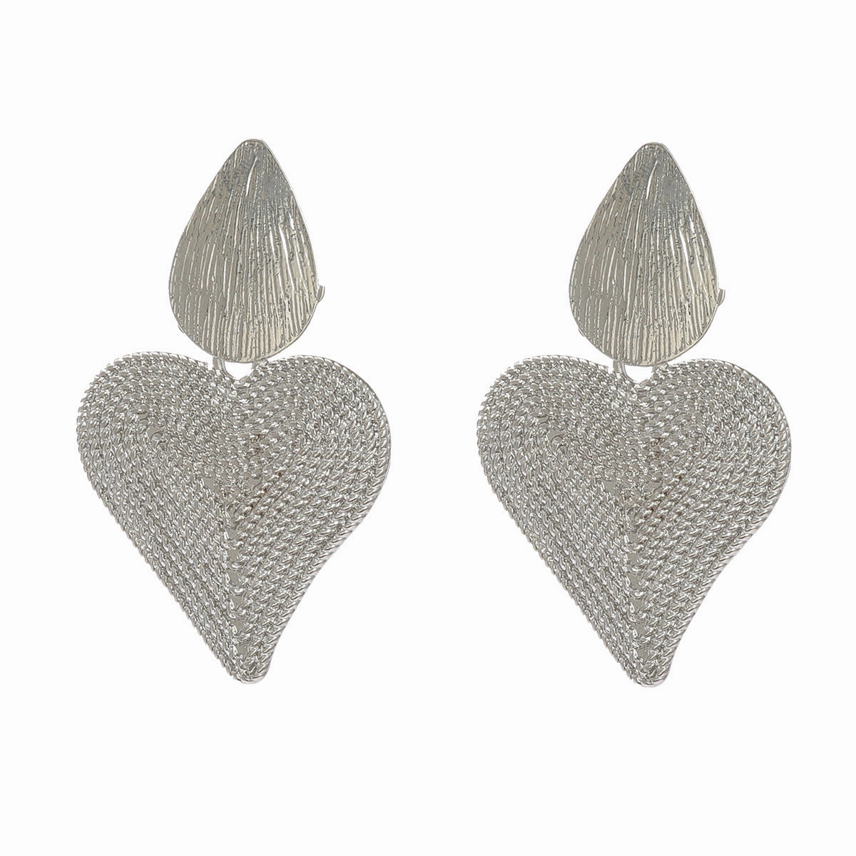 Wholesale Love Shaped Alloy Metal Earrings