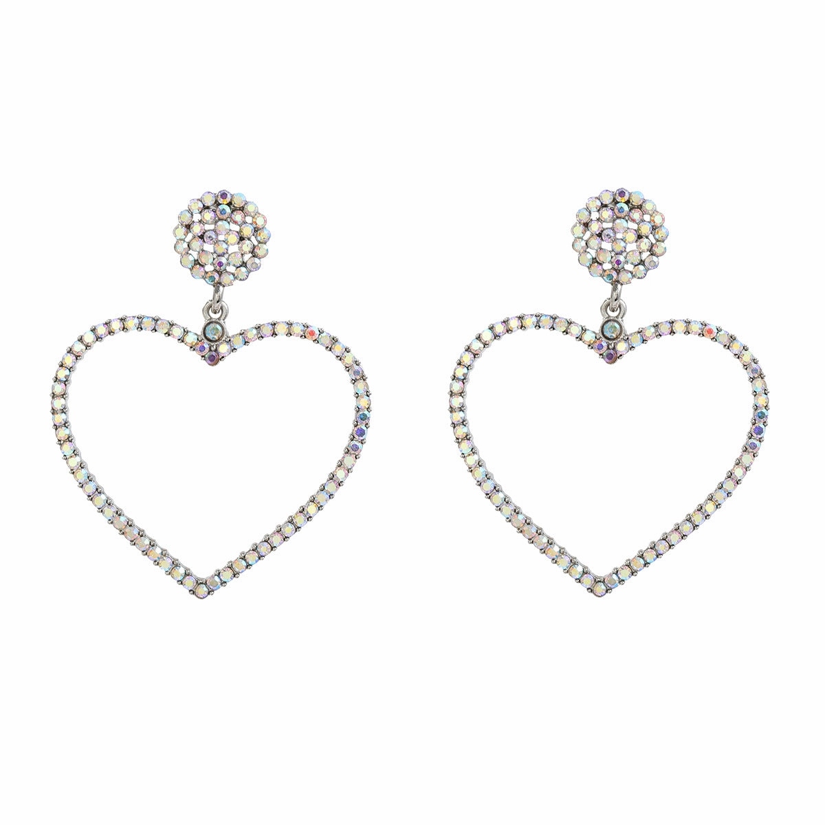 Wholesale Love Shaped Diamond Earrings