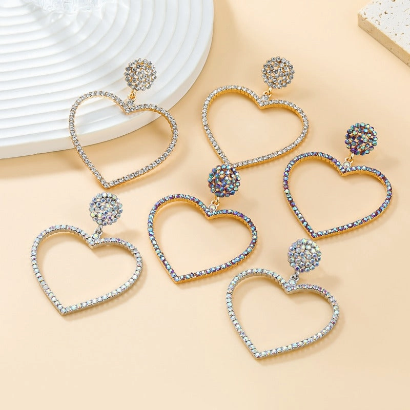 Wholesale Love Shaped Diamond Earrings