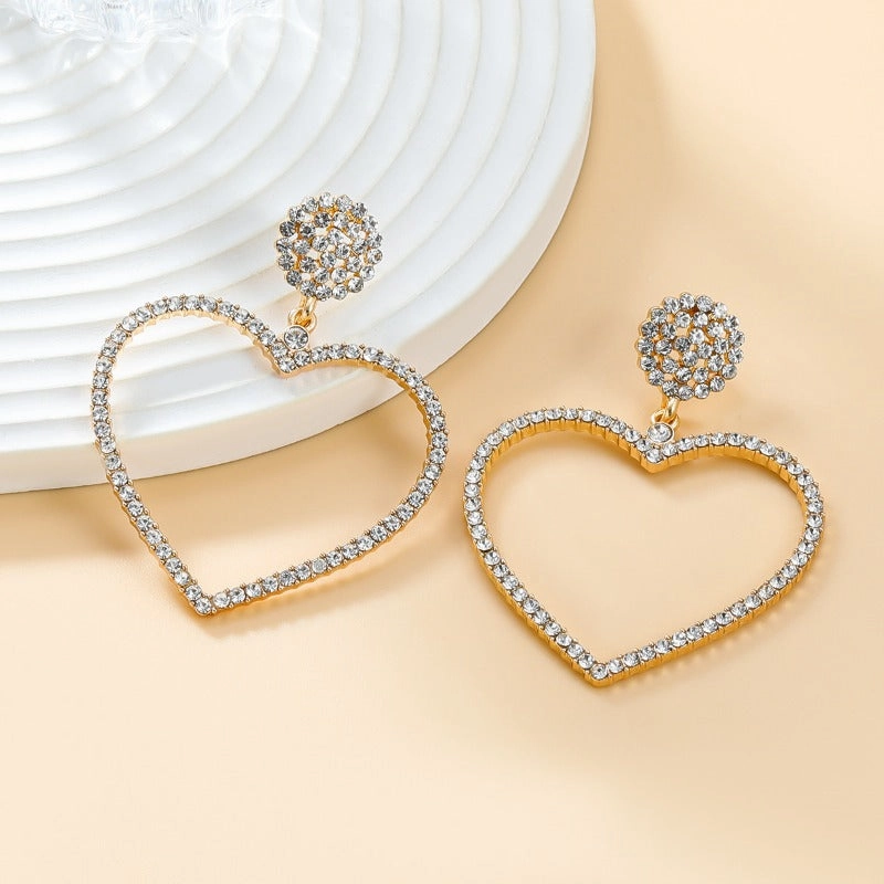 Wholesale Love Shaped Diamond Earrings