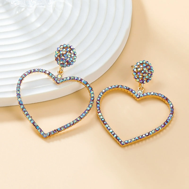 Wholesale Love Shaped Diamond Earrings