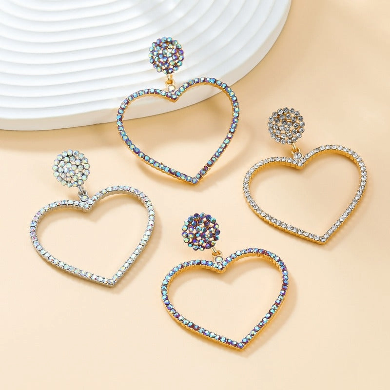 Wholesale Love Shaped Diamond Earrings