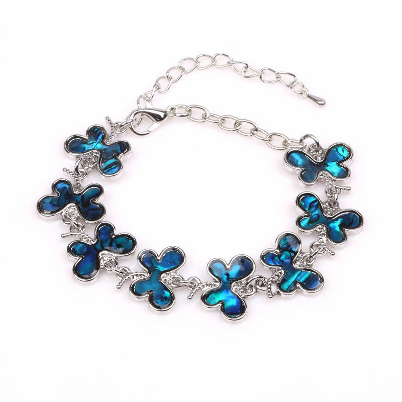 Wholesale Love Shell Abalone Shell Alloy Colorful Bracelet