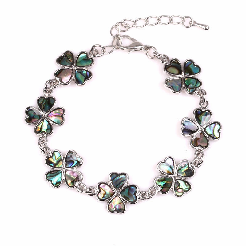 Wholesale Love Shell Abalone Shell Alloy Colorful Bracelet