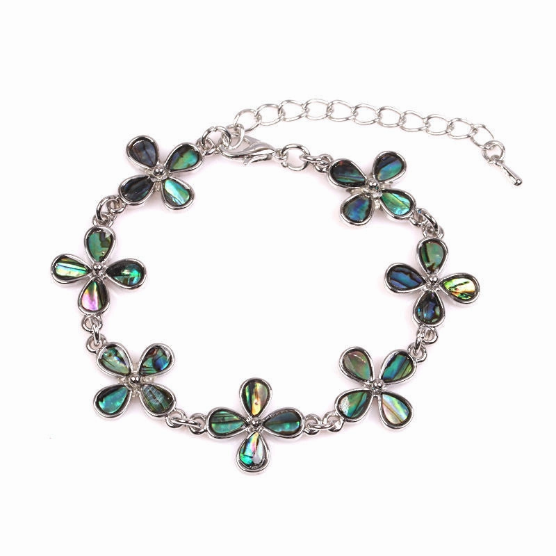 Wholesale Love Shell Abalone Shell Alloy Colorful Bracelet