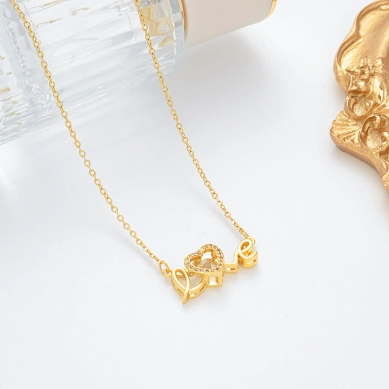 Wholesale LOVE Titanium Steel Necklaces