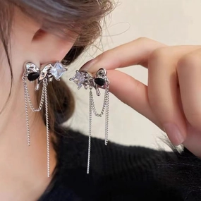 Wholesale Love Zircon Tassel Alloy Earrings