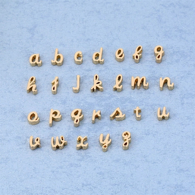 Wholesale Lowercase 26 English Letters Alloy Necklace