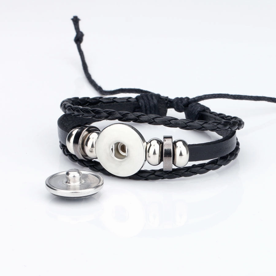 Wholesale Luminous 12 Constellation Time Gems Leather Bracelet