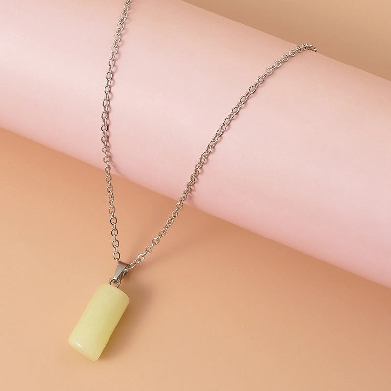 Wholesale Luminous Arrow Water Drop Love Cross Hollow Pendant Necklace