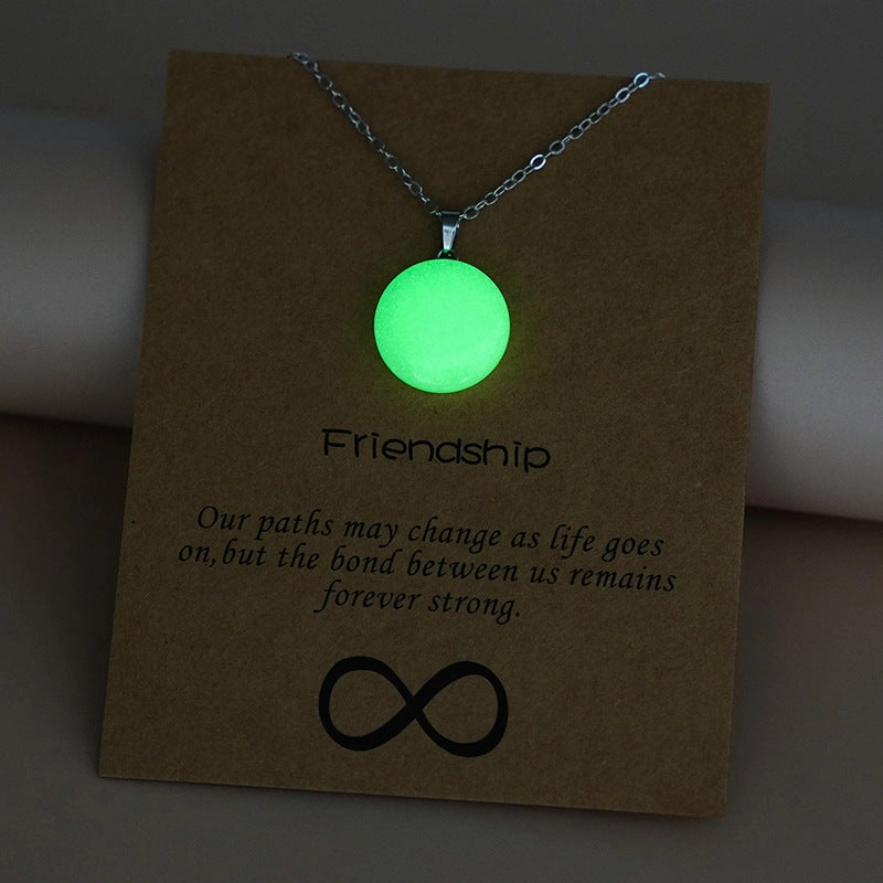 Wholesale Luminous Arrow Water Drop Love Cross Hollow Pendant Necklace