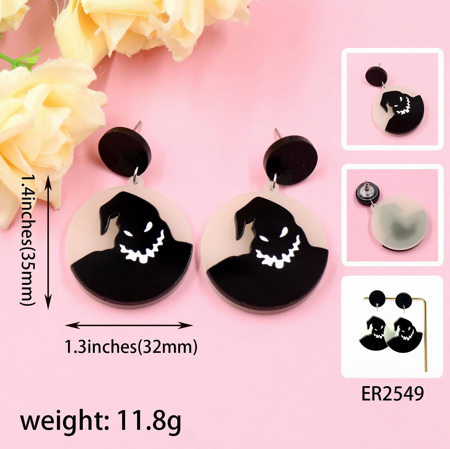 Wholesale Luminous Cartoon Rainbow Contrast Summer Small Fresh Personality Temperament Acrylic Stud Earrings