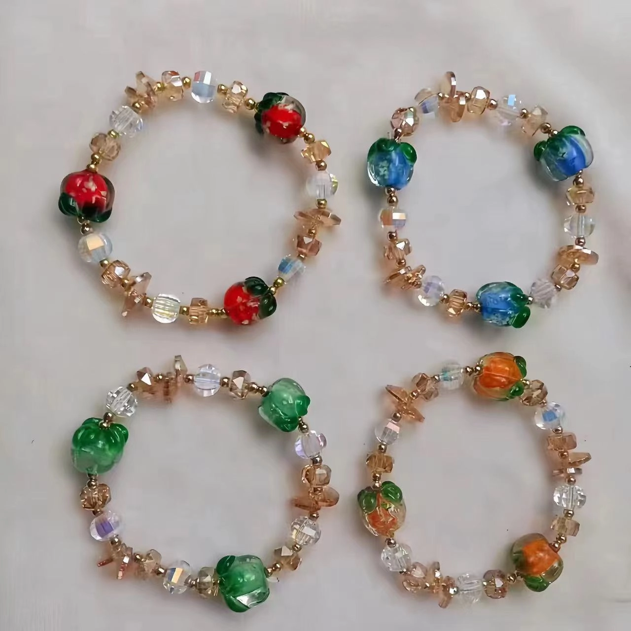 Wholesale Luminous Glass Artificial Crystal Bracelet