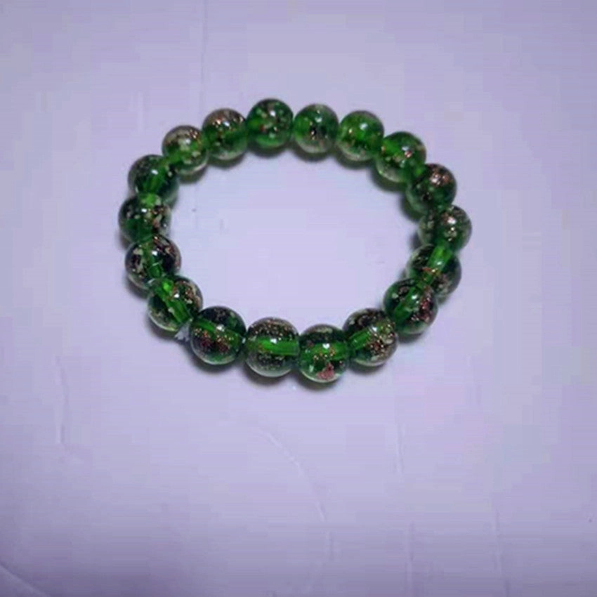 Wholesale Luminous Golden Sand Glass Loose Beads 10MM Bracelet