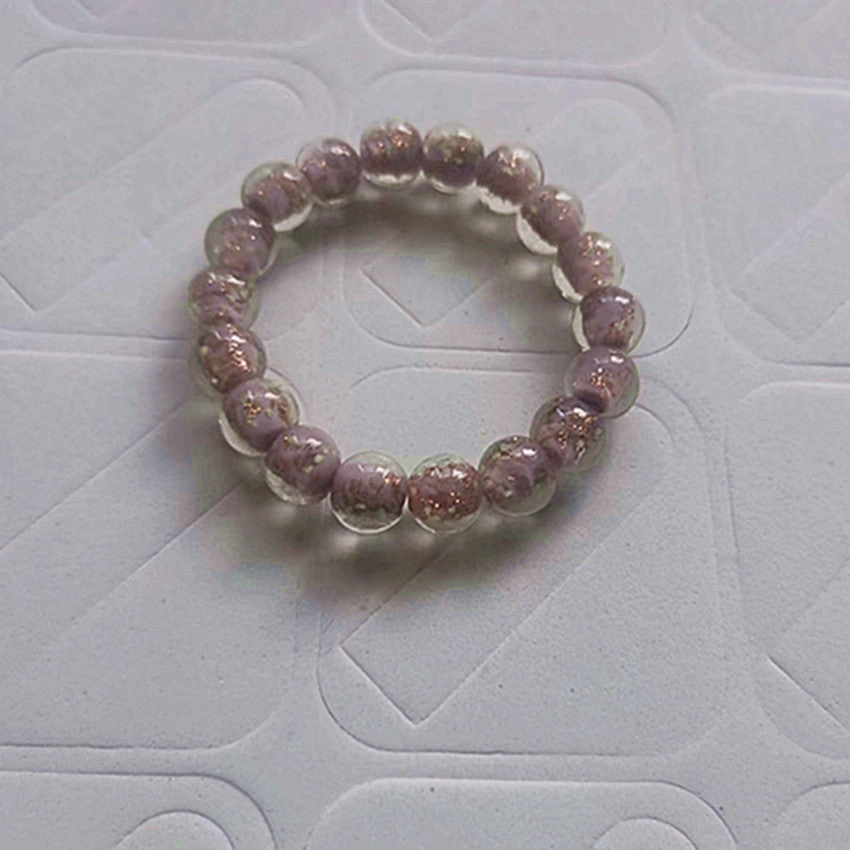 Wholesale Luminous Golden Sand Glass Loose Beads 10MM Bracelet