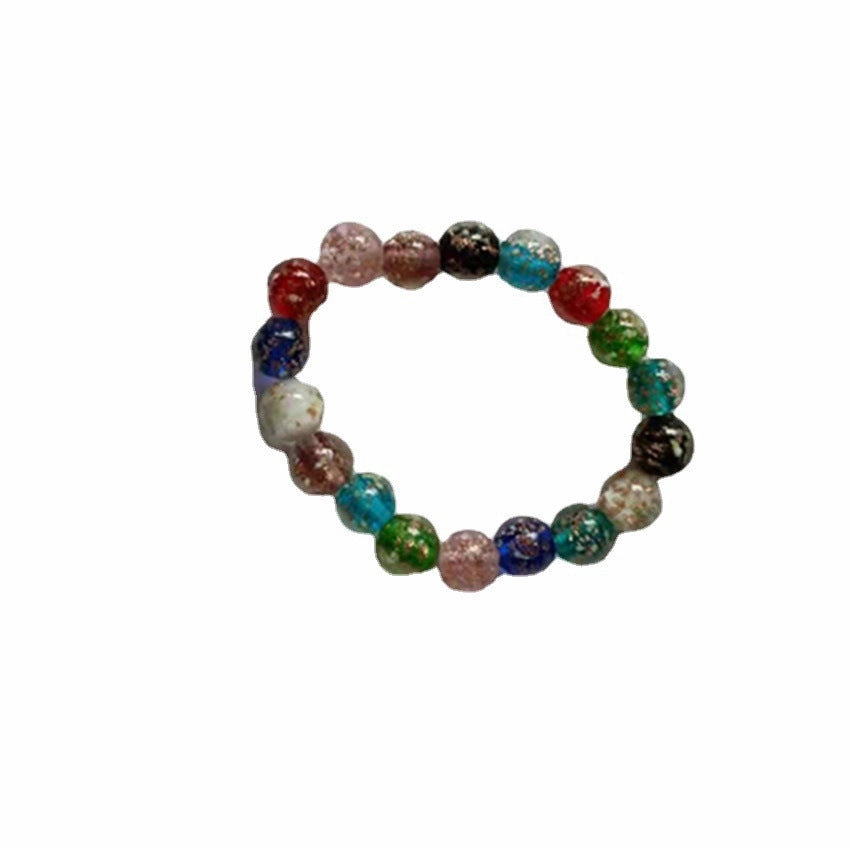 Wholesale Luminous Golden Sand Glass Loose Beads 10MM Bracelet