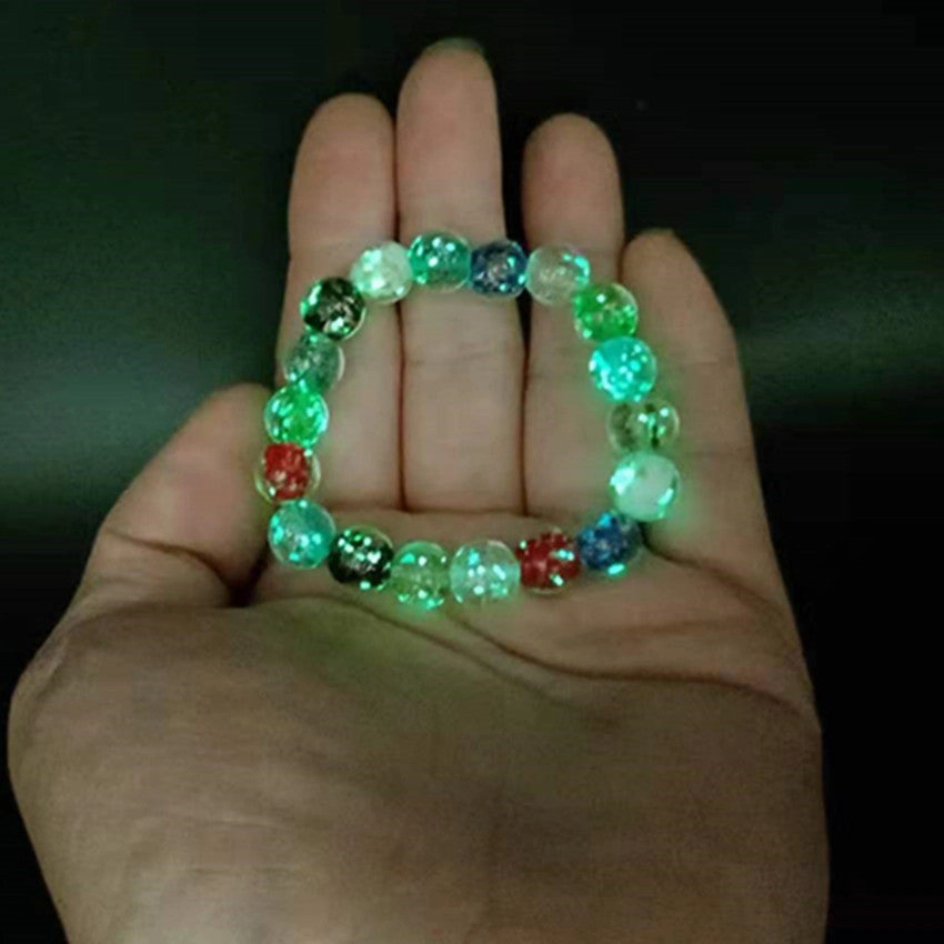 Wholesale Luminous Golden Sand Glass Loose Beads 10MM Bracelet