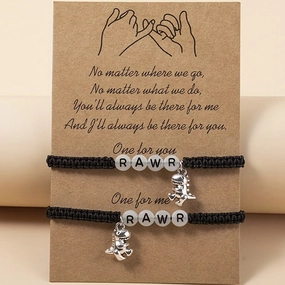 Wholesale Luminous Letter Stainless Steel Bracelet Set