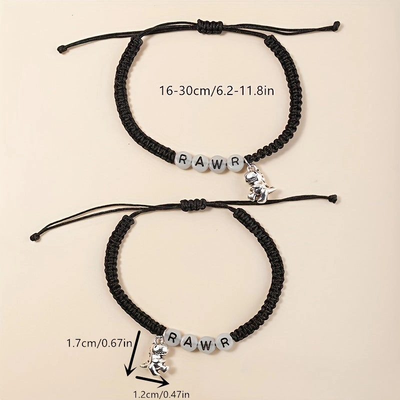Wholesale Luminous Letter Stainless Steel Bracelet Set