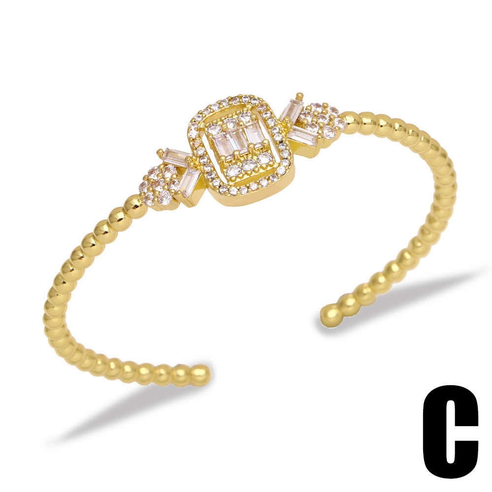 Wholesale Luxurious Zircon Open Bracelet