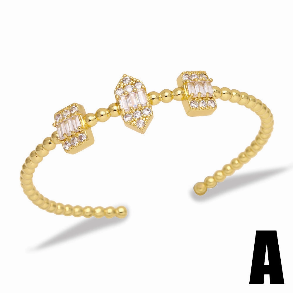 Wholesale Luxurious Zircon Open Bracelet