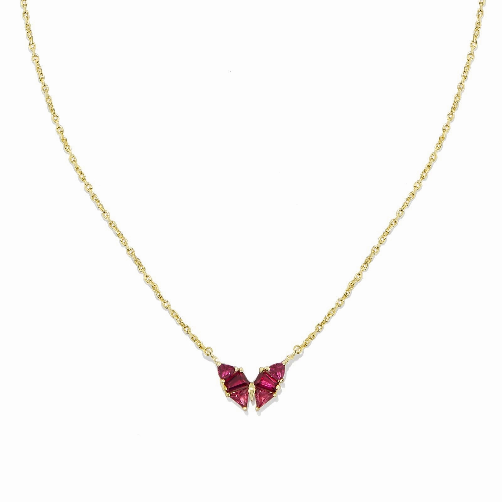 Wholesale Luxury Butterfly Zircon Necklace Crystal Pendant Necklace