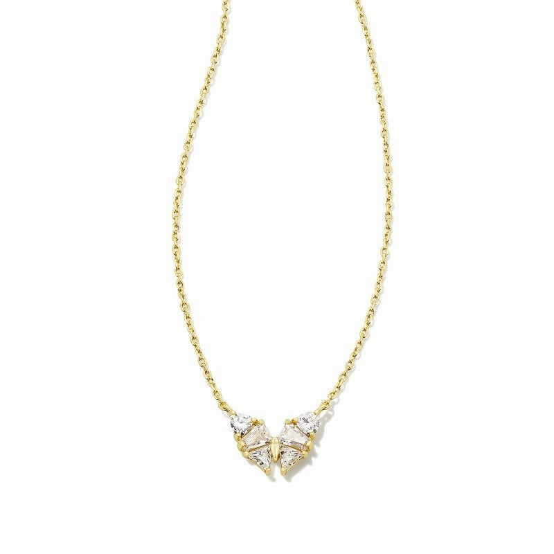 Wholesale Luxury Butterfly Zircon Necklace Crystal Pendant Necklace