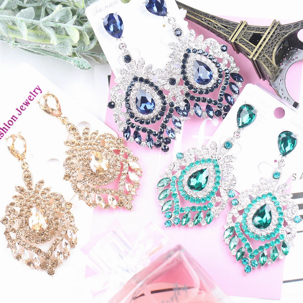 Wholesale Luxury Crystal Vintage Earrings