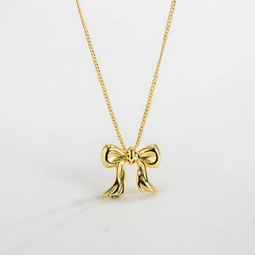 Wholesale Luxury Niche Joker Bow Necklace
