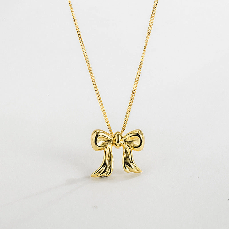 Wholesale Luxury Niche Joker Bow Necklace